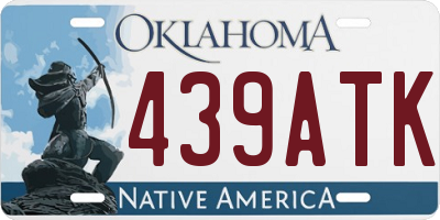 OK license plate 439ATK