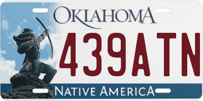 OK license plate 439ATN