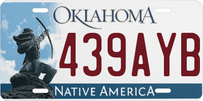 OK license plate 439AYB