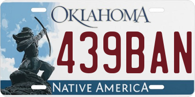 OK license plate 439BAN