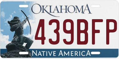 OK license plate 439BFP