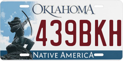 OK license plate 439BKH