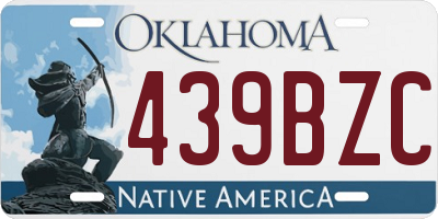 OK license plate 439BZC