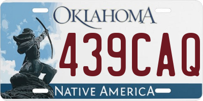 OK license plate 439CAQ