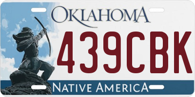 OK license plate 439CBK