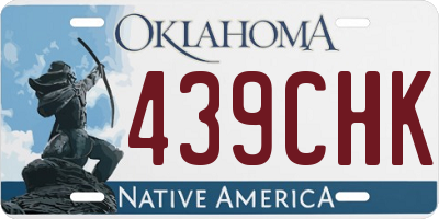 OK license plate 439CHK
