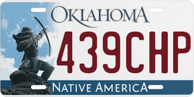 OK license plate 439CHP