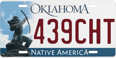 OK license plate 439CHT