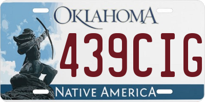 OK license plate 439CIG