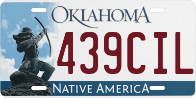 OK license plate 439CIL