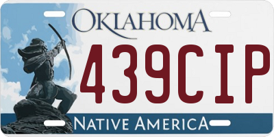 OK license plate 439CIP