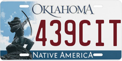 OK license plate 439CIT