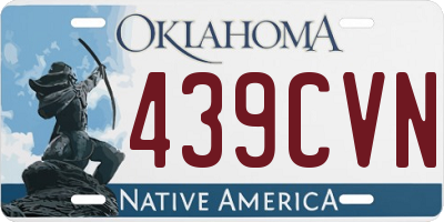 OK license plate 439CVN