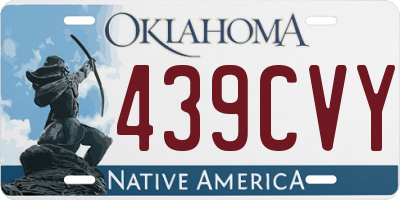 OK license plate 439CVY