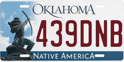 OK license plate 439DNB