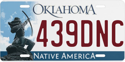 OK license plate 439DNC
