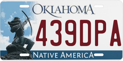 OK license plate 439DPA