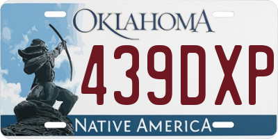 OK license plate 439DXP