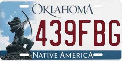OK license plate 439FBG