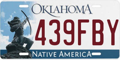 OK license plate 439FBY