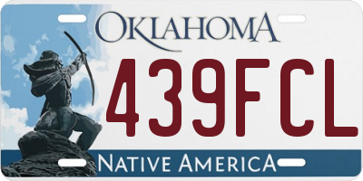 OK license plate 439FCL