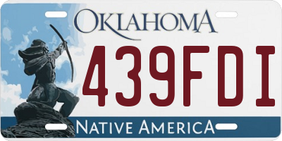 OK license plate 439FDI