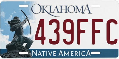 OK license plate 439FFC