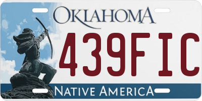 OK license plate 439FIC