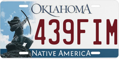 OK license plate 439FIM