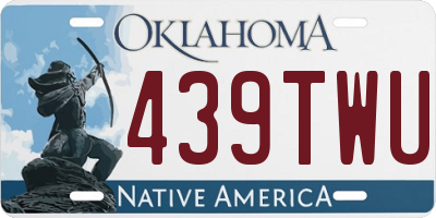 OK license plate 439TWU