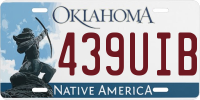 OK license plate 439UIB