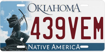 OK license plate 439VEM