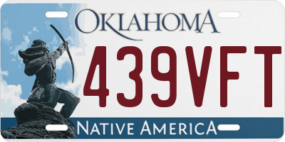 OK license plate 439VFT