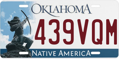 OK license plate 439VQM