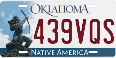 OK license plate 439VQS