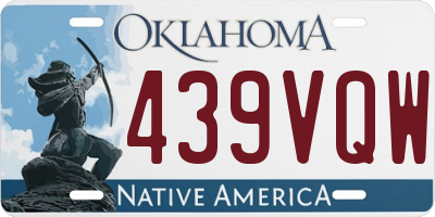 OK license plate 439VQW