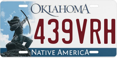 OK license plate 439VRH