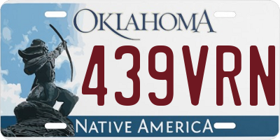 OK license plate 439VRN