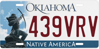 OK license plate 439VRV