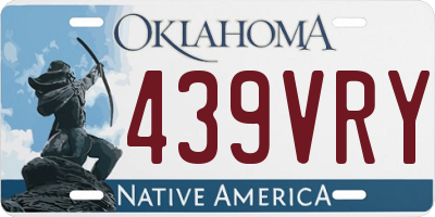 OK license plate 439VRY
