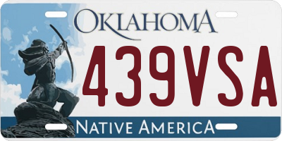 OK license plate 439VSA