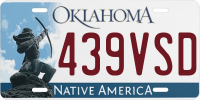 OK license plate 439VSD