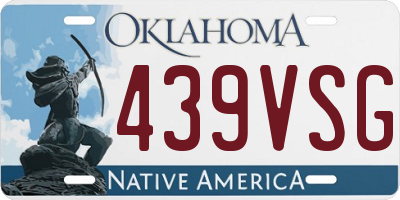 OK license plate 439VSG