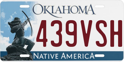 OK license plate 439VSH