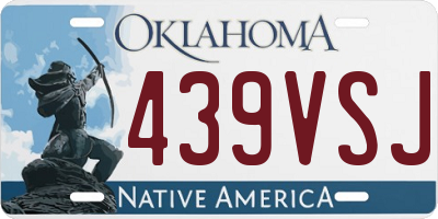 OK license plate 439VSJ