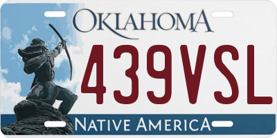 OK license plate 439VSL