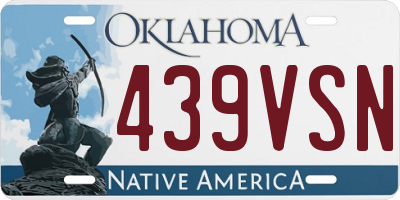OK license plate 439VSN
