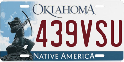 OK license plate 439VSU