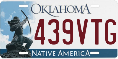 OK license plate 439VTG