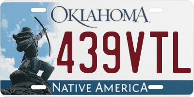 OK license plate 439VTL